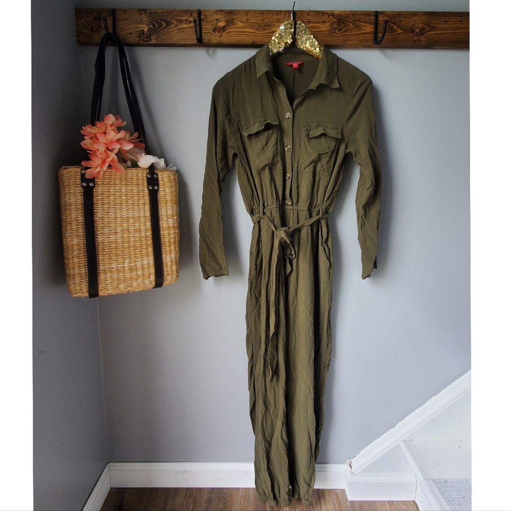 Guess Green Belted Jumpsuit XS